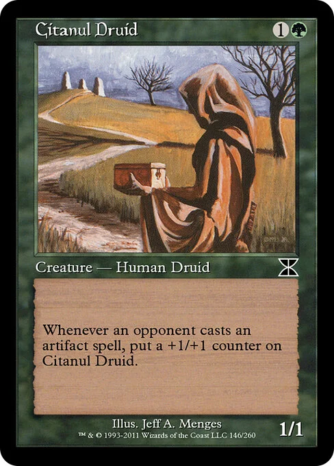 Citanul Druid, carta Magic di tipo Creature — Human Druid illustrata da Jeff A. Menges