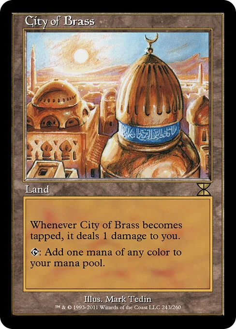 City of Brass, carta Magic di tipo Land illustrata da Mark Tedin