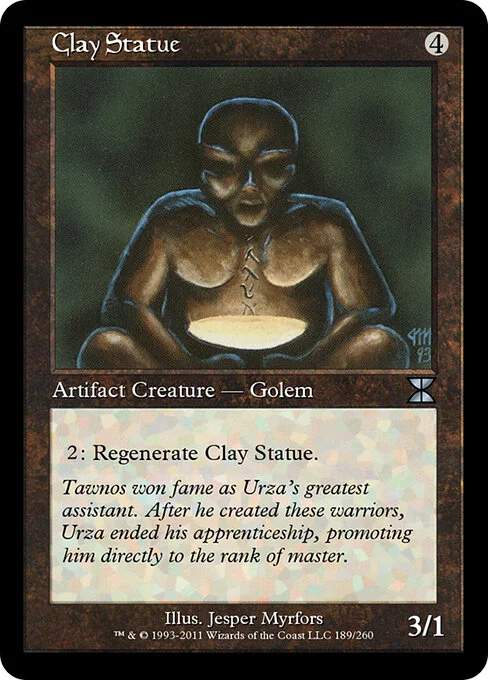 Clay Statue, carta Magic di tipo Artifact Creature — Golem illustrata da Jesper Myrfors
