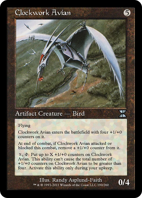 Clockwork Avian, carta Magic di tipo Artifact Creature — Bird illustrata da Randy Asplund-Faith