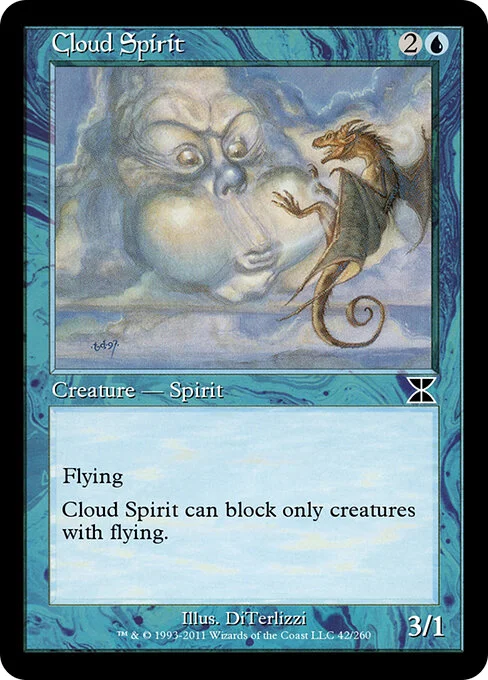 Cloud Spirit, carta Magic di tipo Creature — Spirit illustrata da DiTerlizzi
