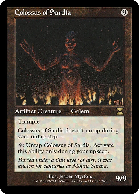 Colossus of Sardia, carta Magic di tipo Artifact Creature — Golem illustrata da Jesper Myrfors