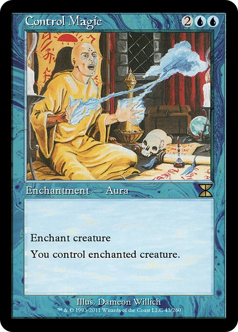 Control Magic, carta Magic di tipo Enchantment — Aura illustrata da Dameon Willich