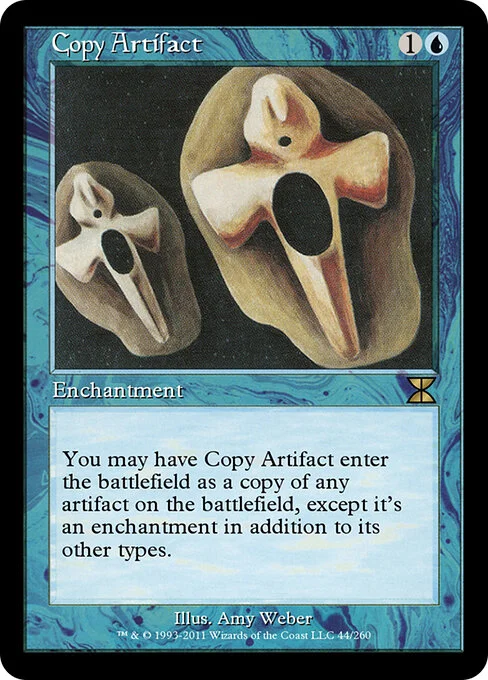 Copy Artifact, carta Magic di tipo Enchantment illustrata da Amy Weber