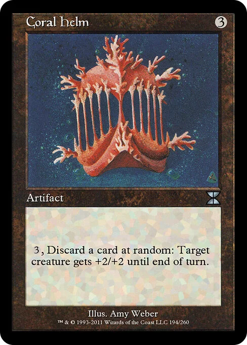 Coral Helm, carta Magic di tipo Artifact illustrata da Amy Weber