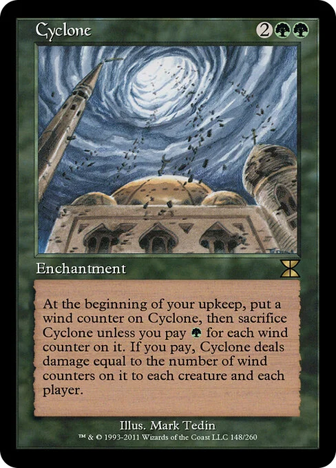 Cyclone, carta Magic di tipo Enchantment illustrata da Mark Tedin