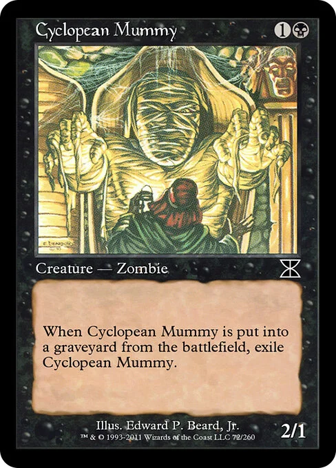Cyclopean Mummy, carta Magic di tipo Creature — Zombie illustrata da Edward P. Beard, Jr.