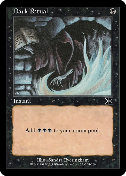 Dark Ritual, carta Magic di tipo Instant illustrata da Sandra Everingham