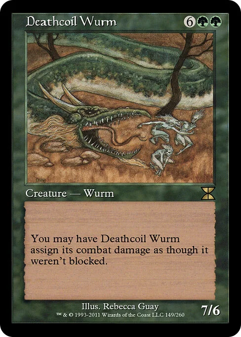 Deathcoil Wurm, carta Magic di tipo Creature — Wurm illustrata da Rebecca Guay