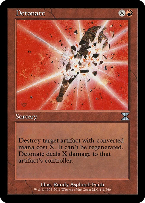 Detonate, carta Magic di tipo Sorcery illustrata da Randy Asplund-Faith