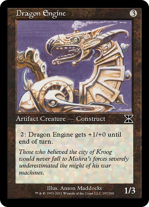 Dragon Engine, carta Magic di tipo Artifact Creature — Dragon Construct illustrata da Anson Maddocks