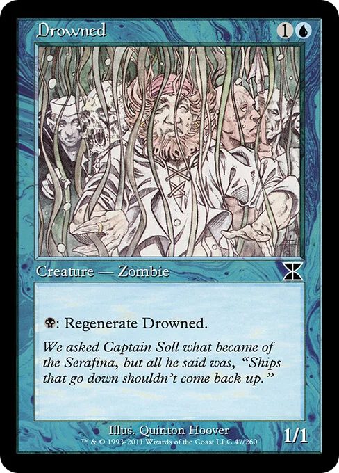 Drowned, carta Magic di tipo Creature — Zombie illustrata da Quinton Hoover