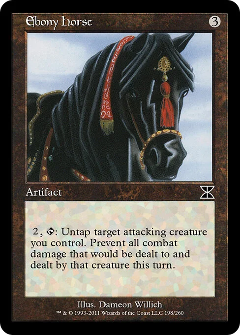 Ebony Horse, carta Magic di tipo Artifact illustrata da Dameon Willich