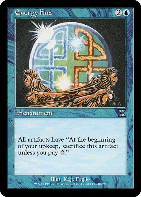 Energy Flux, carta Magic di tipo Enchantment illustrata da Kaja Foglio