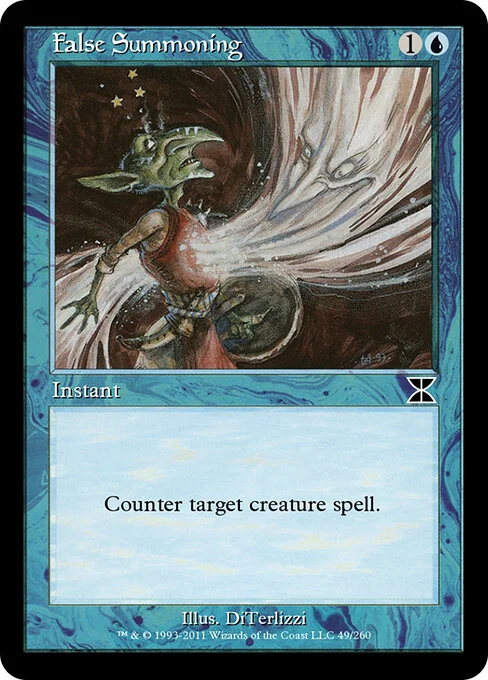 False Summoning, carta Magic di tipo Instant illustrata da DiTerlizzi