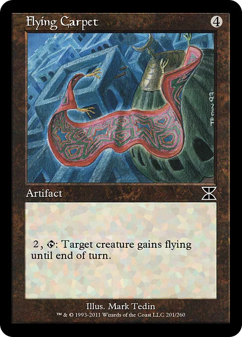 Flying Carpet, carta Magic di tipo Artifact illustrata da Mark Tedin