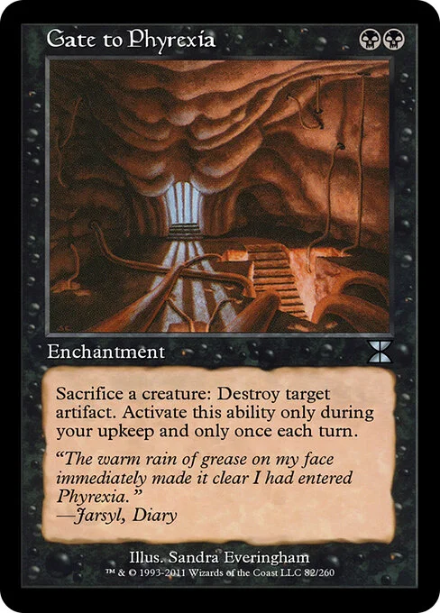 Gate to Phyrexia, carta Magic di tipo Enchantment illustrata da Sandra Everingham