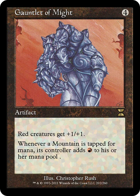 Gauntlet of Might, carta Magic di tipo Artifact illustrata da Christopher Rush