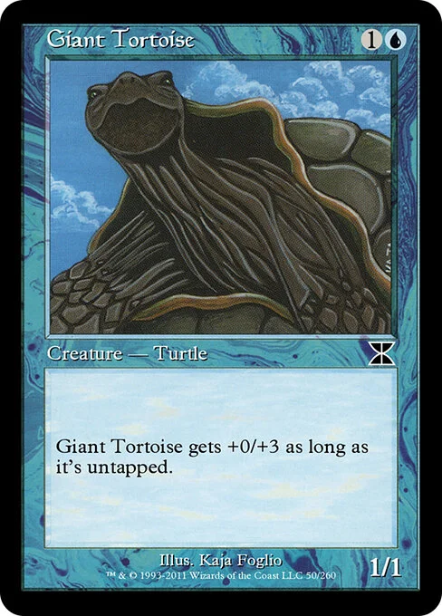 Giant Tortoise, carta Magic di tipo Creature — Turtle illustrata da Kaja Foglio