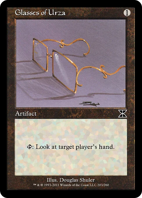 Glasses of Urza, carta Magic di tipo Artifact illustrata da Douglas Shuler
