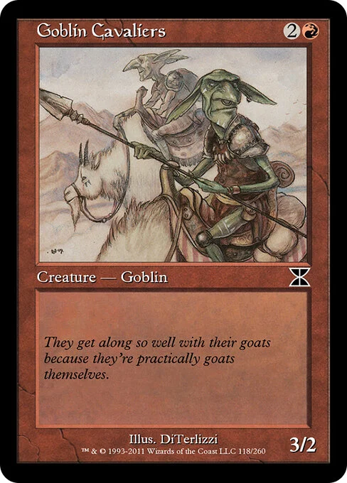 Goblin Cavaliers, carta Magic di tipo Creature — Goblin illustrata da DiTerlizzi
