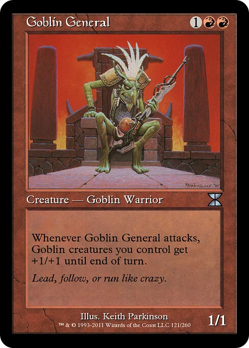 Goblin General, carta Magic di tipo Creature — Goblin Warrior illustrata da Keith Parkinson