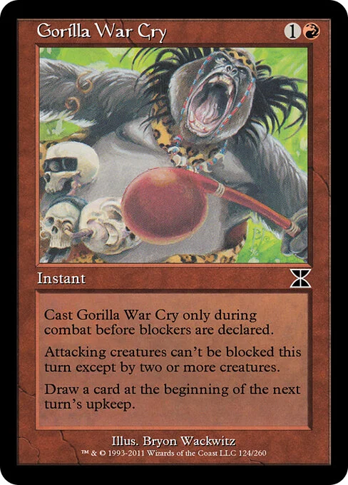 Gorilla War Cry, carta Magic di tipo Instant illustrata da Bryon Wackwitz