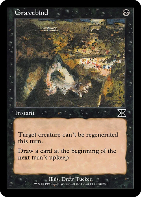 Gravebind, carta Magic di tipo Instant illustrata da Drew Tucker