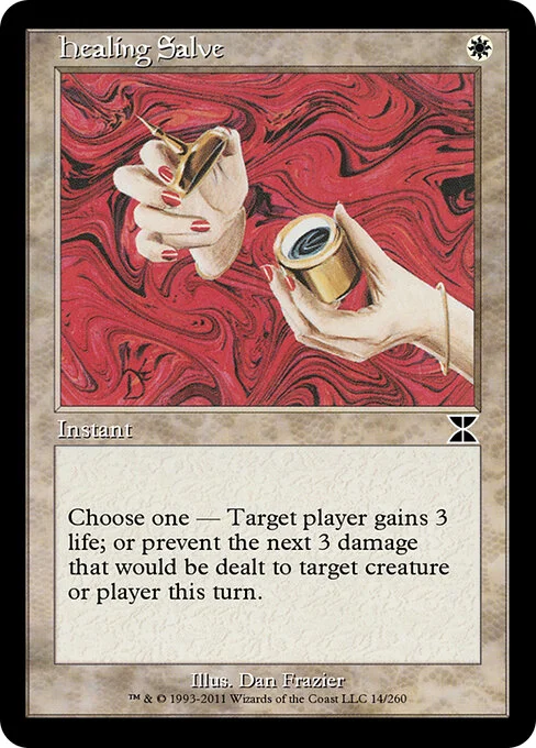 Healing Salve, carta Magic di tipo Instant illustrata da Dan Frazier