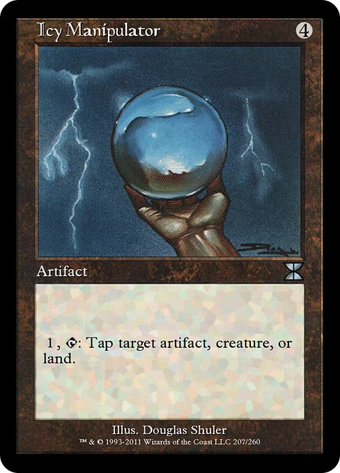 Icy Manipulator, carta Magic di tipo Artifact illustrata da Douglas Shuler