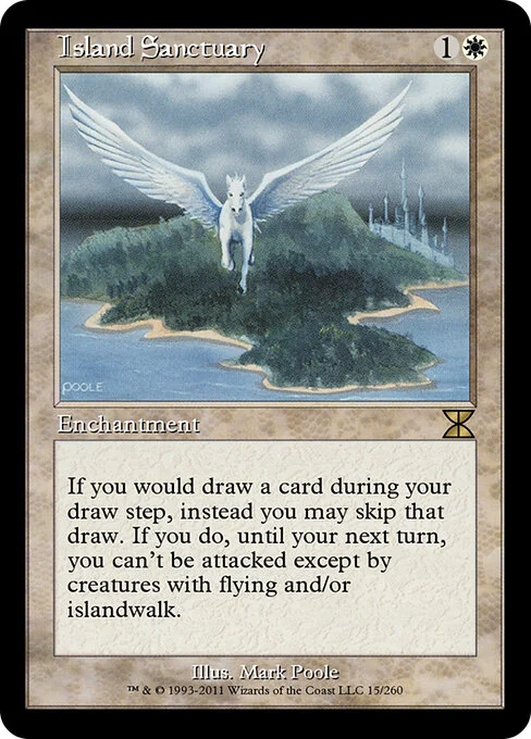 Island Sanctuary, carta Magic di tipo Enchantment illustrata da Mark Poole