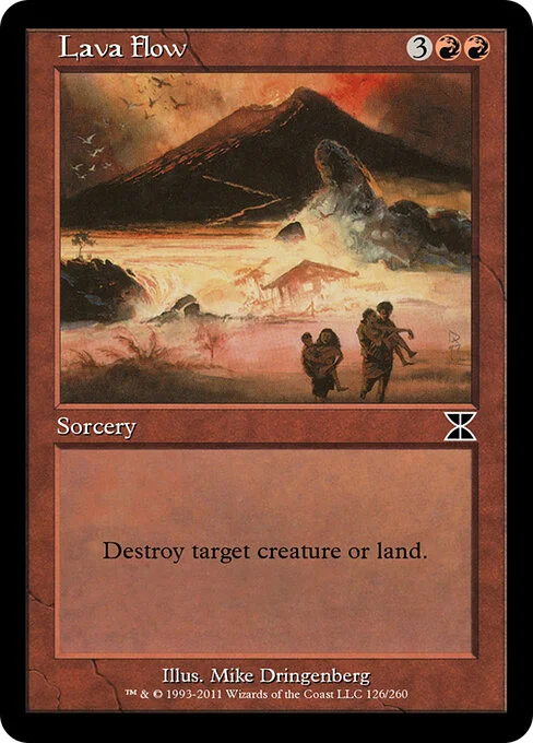 Lava Flow, carta Magic di tipo Sorcery illustrata da Mike Dringenberg