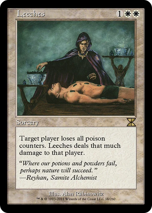 Leeches, carta Magic di tipo Sorcery illustrata da Alan Rabinowitz