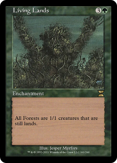Living Lands, carta Magic di tipo Enchantment illustrata da Jesper Myrfors