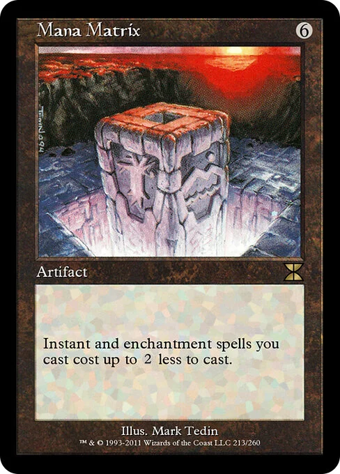 Mana Matrix, carta Magic di tipo Artifact illustrata da Mark Tedin