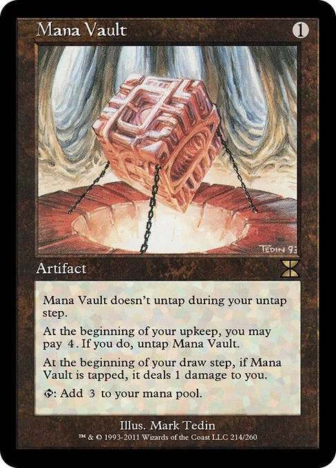 Mana Vault, carta Magic di tipo Artifact illustrata da Mark Tedin