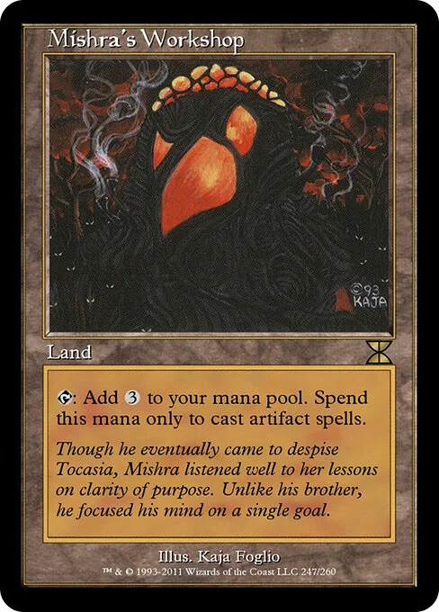 Mishra's Workshop, carta Magic di tipo Land illustrata da Kaja Foglio