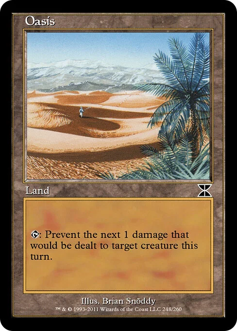 Oasis, carta Magic di tipo Land illustrata da Brian Snõddy
