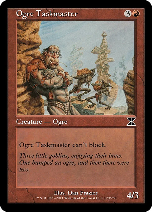 Ogre Taskmaster, carta Magic di tipo Creature — Ogre illustrata da Dan Frazier
