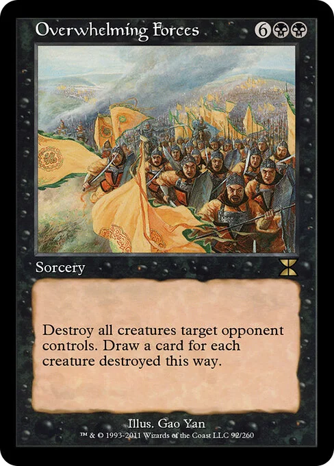 Overwhelming Forces, carta Magic di tipo Sorcery illustrata da Gao Yan