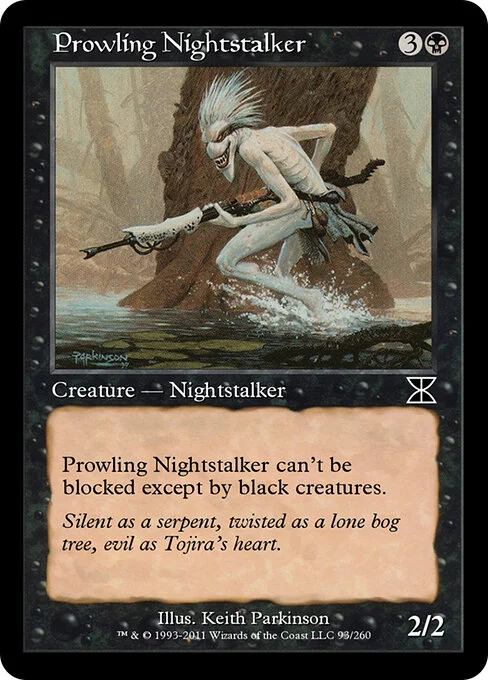 Prowling Nightstalker, carta Magic di tipo Creature — Nightstalker illustrata da Keith Parkinson