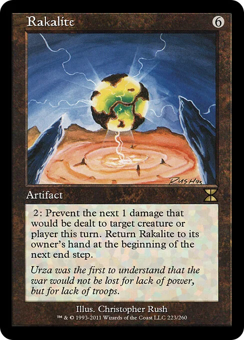 Rakalite, carta Magic di tipo Artifact illustrata da Christopher Rush