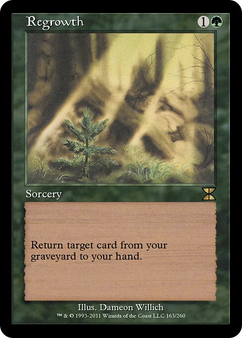Regrowth, carta Magic di tipo Sorcery illustrata da Dameon Willich