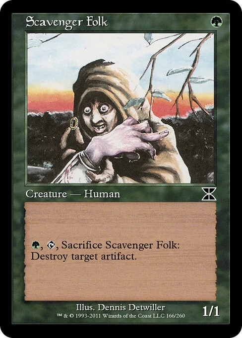 Scavenger Folk, carta Magic di tipo Creature — Human illustrata da Dennis Detwiller