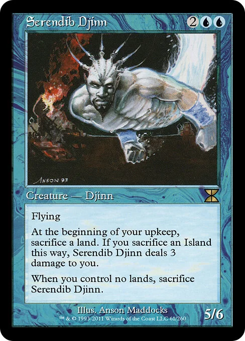 Serendib Djinn, carta Magic di tipo Creature — Djinn illustrata da Anson Maddocks