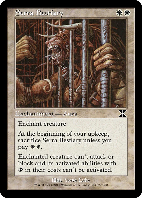 Serra Bestiary, carta Magic di tipo Enchantment — Aura illustrata da Steve Luke