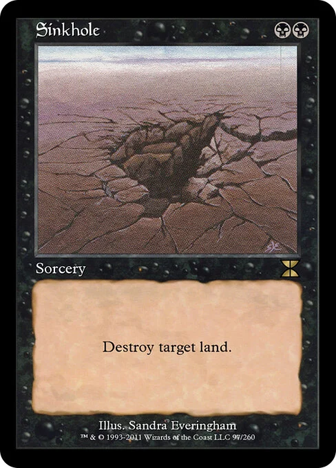 Sinkhole, carta Magic di tipo Sorcery illustrata da Sandra Everingham