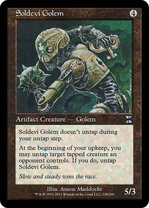 Soldevi Golem, carta Magic di tipo Artifact Creature — Golem illustrata da Anson Maddocks