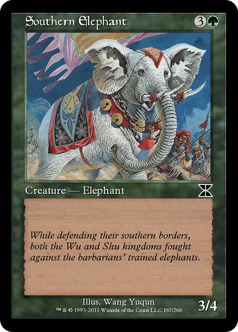 Southern Elephant, carta Magic di tipo Creature — Elephant illustrata da Wang Yuqun