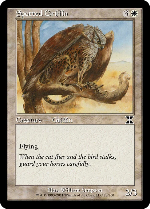 Spotted Griffin, carta Magic di tipo Creature — Griffin illustrata da William Simpson